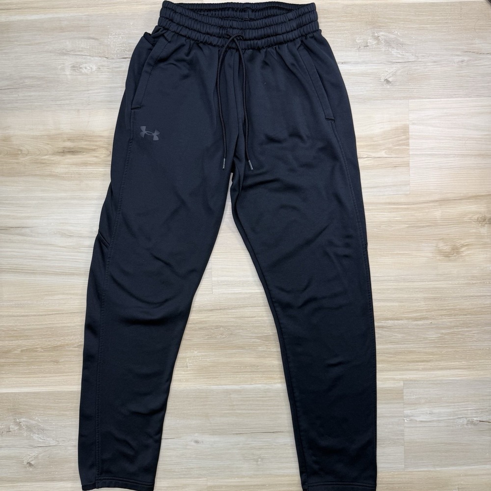 Under Armour ColdGear Sweatpants Mens Small Black Athletic Gym Joggers Loose